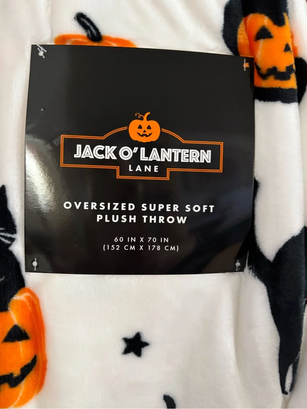 Halloween Throw blanket. Black cat. New